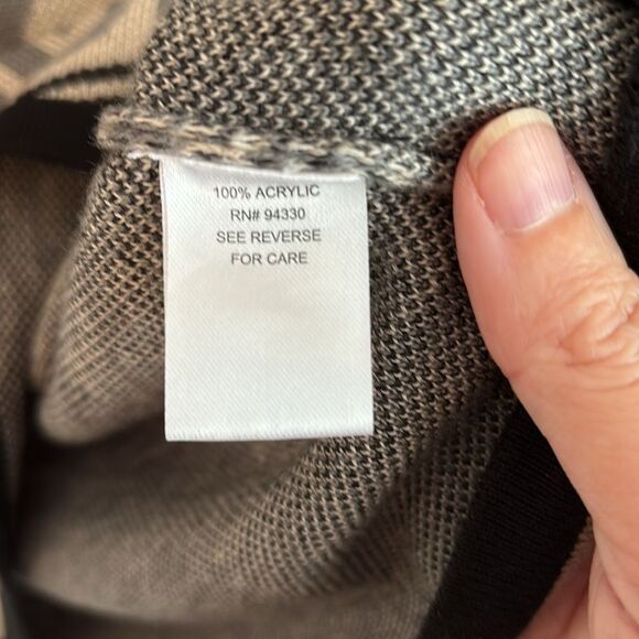 Women’s Tribal Aztec artsy crew neck sweater dress tunic 3/4 sleeve knit size S - Picture 6 of 8